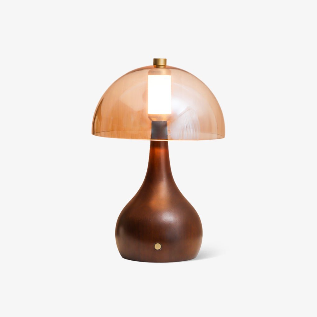 Aurae Wood & Glass Modern Table Lamp-Neutral Decor