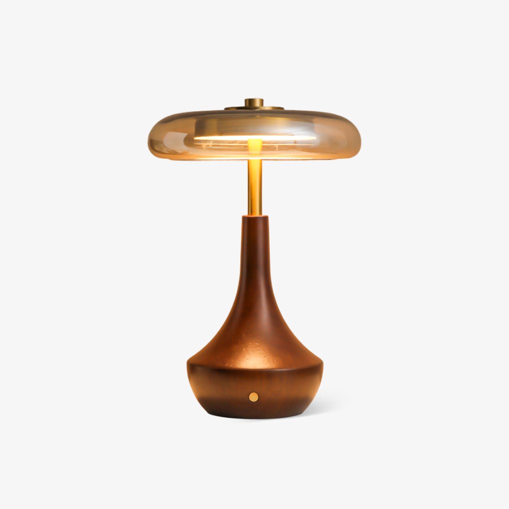 Orlan Wooden Vintage Table Lamp-Neutral Decor