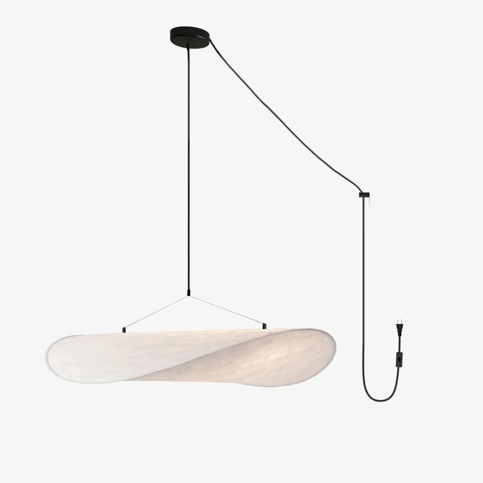 Twist Pendant Contemporary Swag Light-Neutral Decor