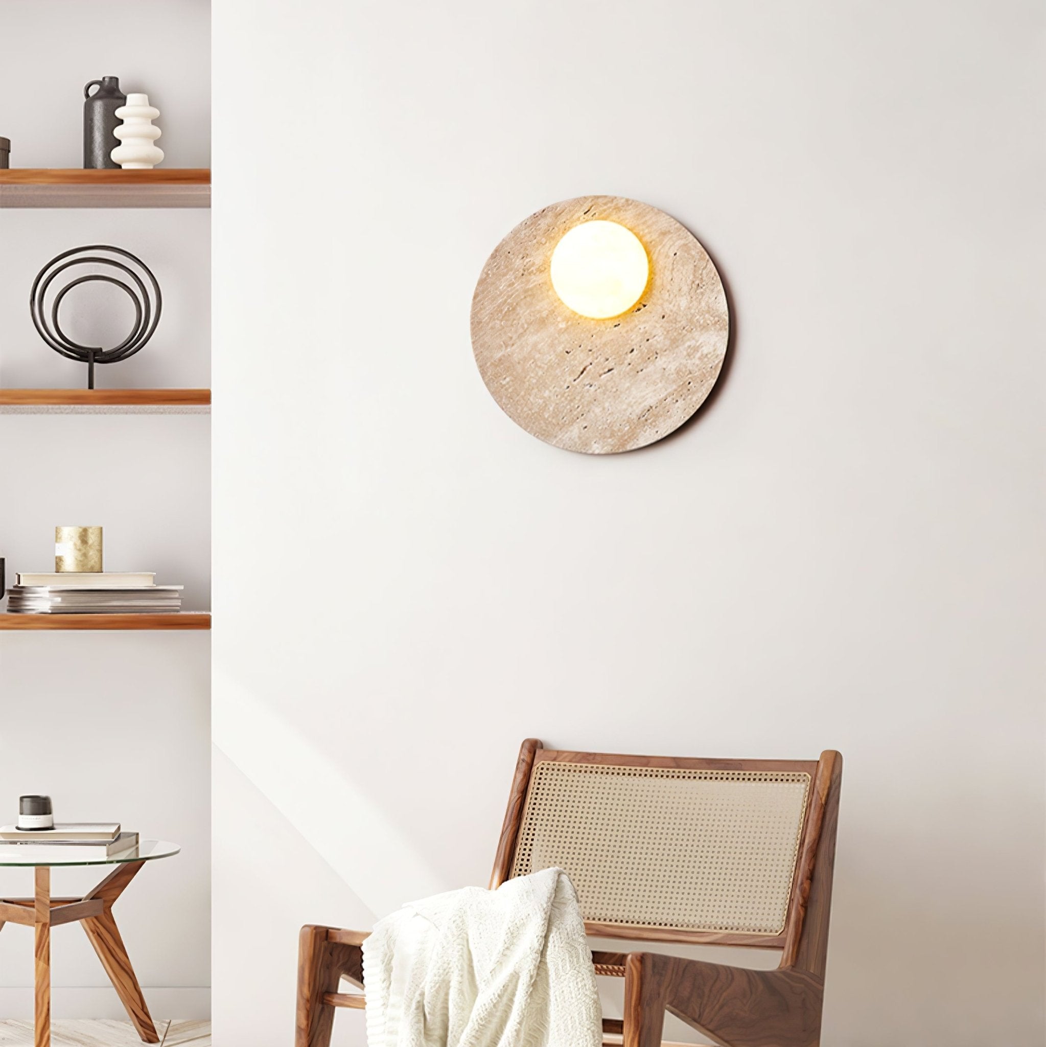 Vizoriel Travertine Wall Light-Neutral Decor