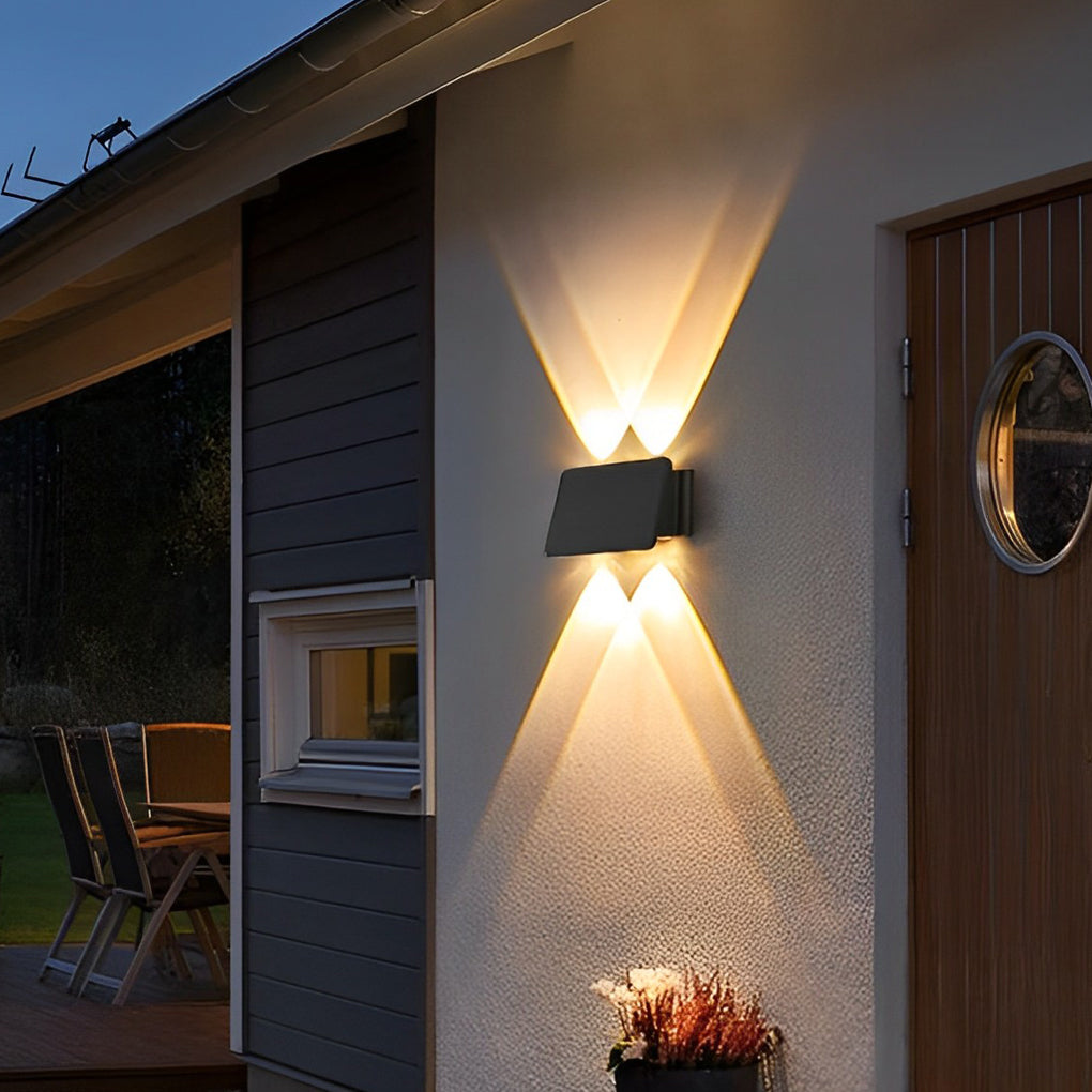 Genevieve Modern Minimalist Solar Outdoor Wall Lamp