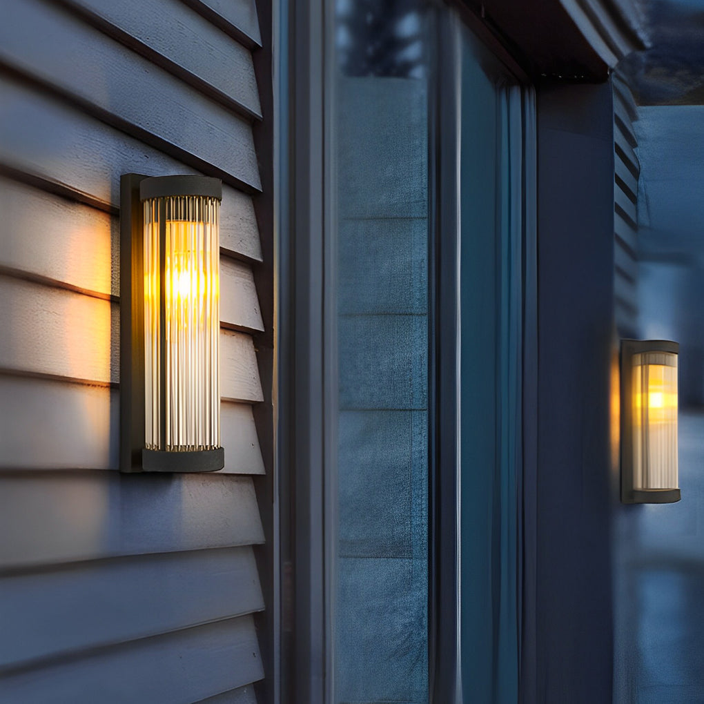 Denise Creative  LED Modern Solar Glass Outdoor Wall Lights