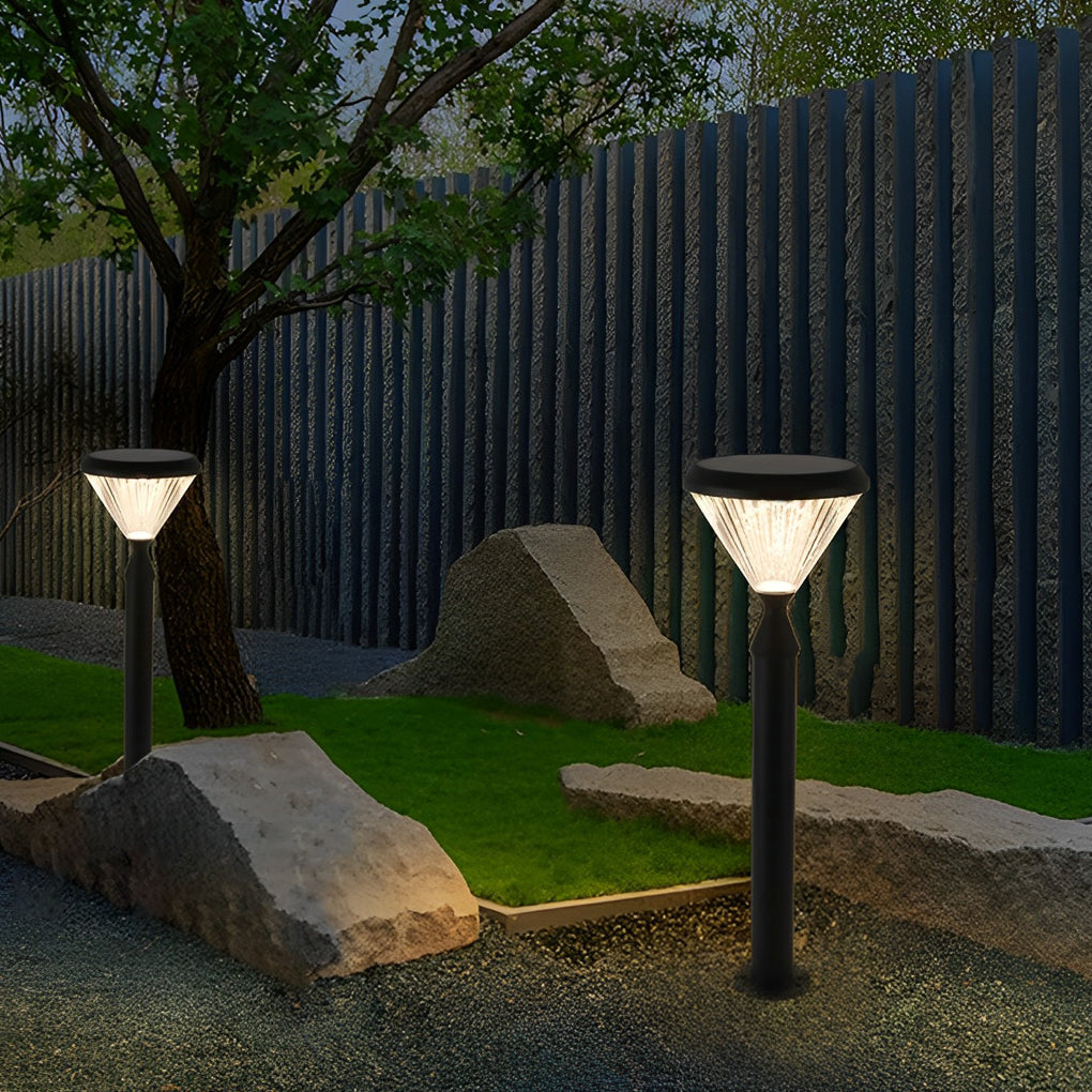 Odette Round Solar LED Lampshade Outdoor Lights