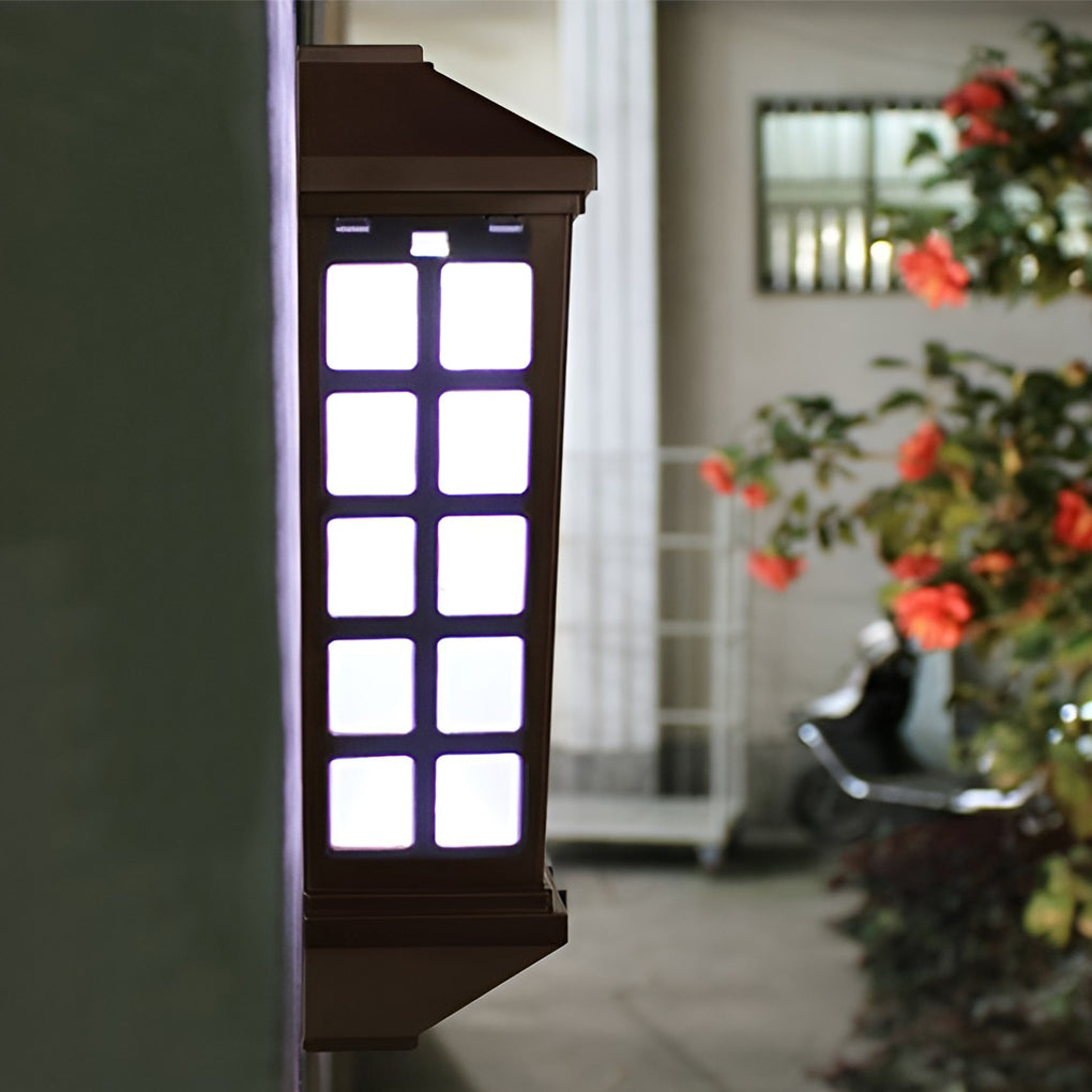 Cub Solar LED Light-controlled Modern ABS Outdoor Wall Lamp