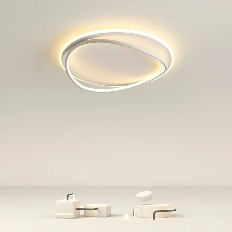 Arisha Minimalist Ring Modernom Flush Mount Ceiling Light - Neutral Decor