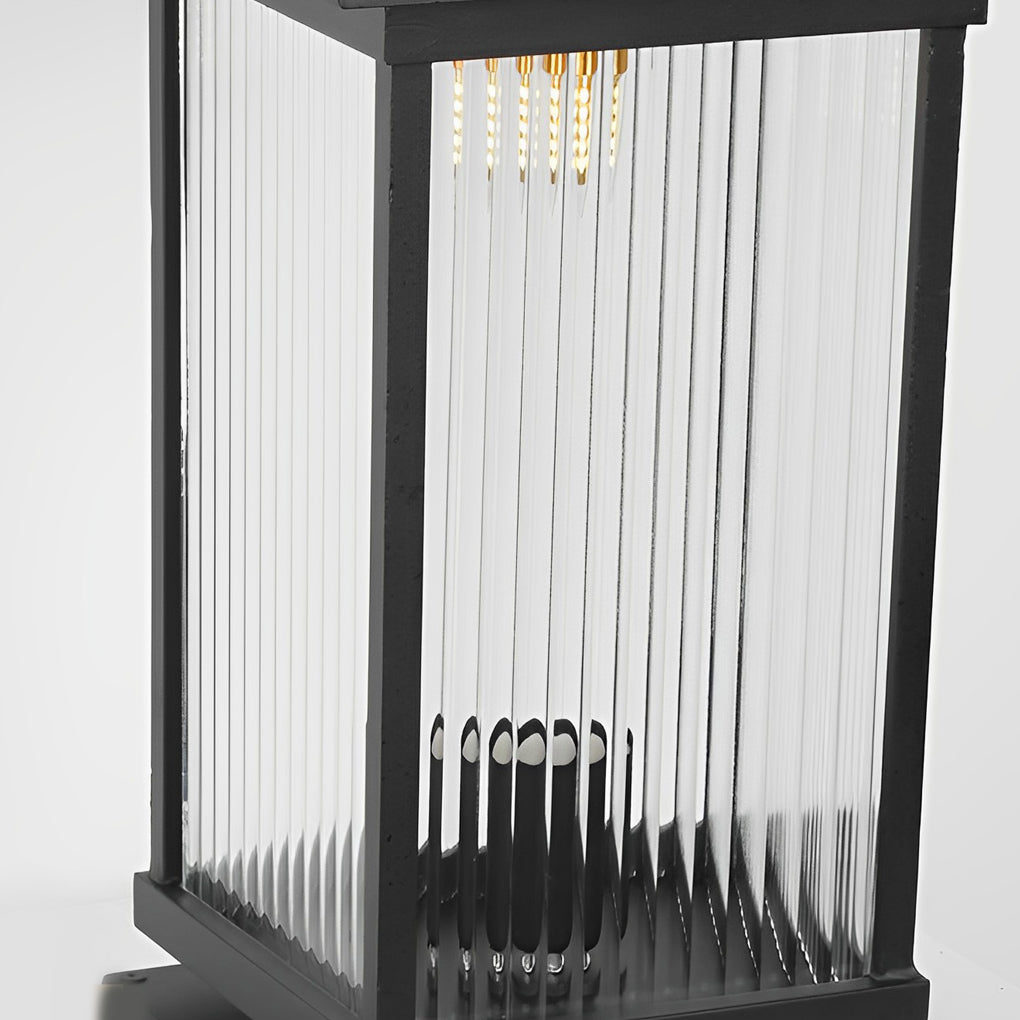 Rhett Retro Matte Modern Fence Glass Outdoor Post Lights