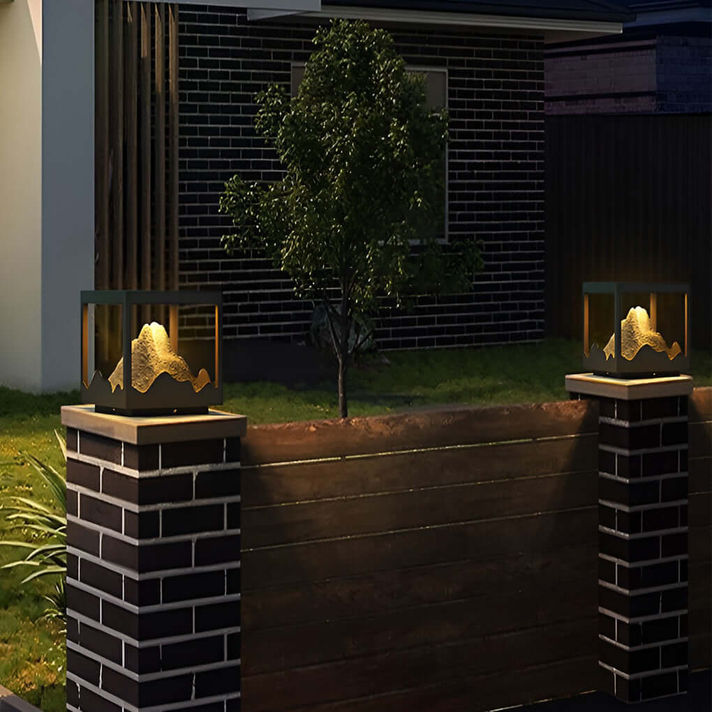 Kirby Mountain Landscape Decorative Steel Outdoor Light