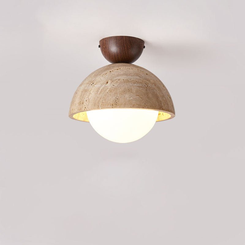 Solana Travertine Ceiling Light-Neutral Decor