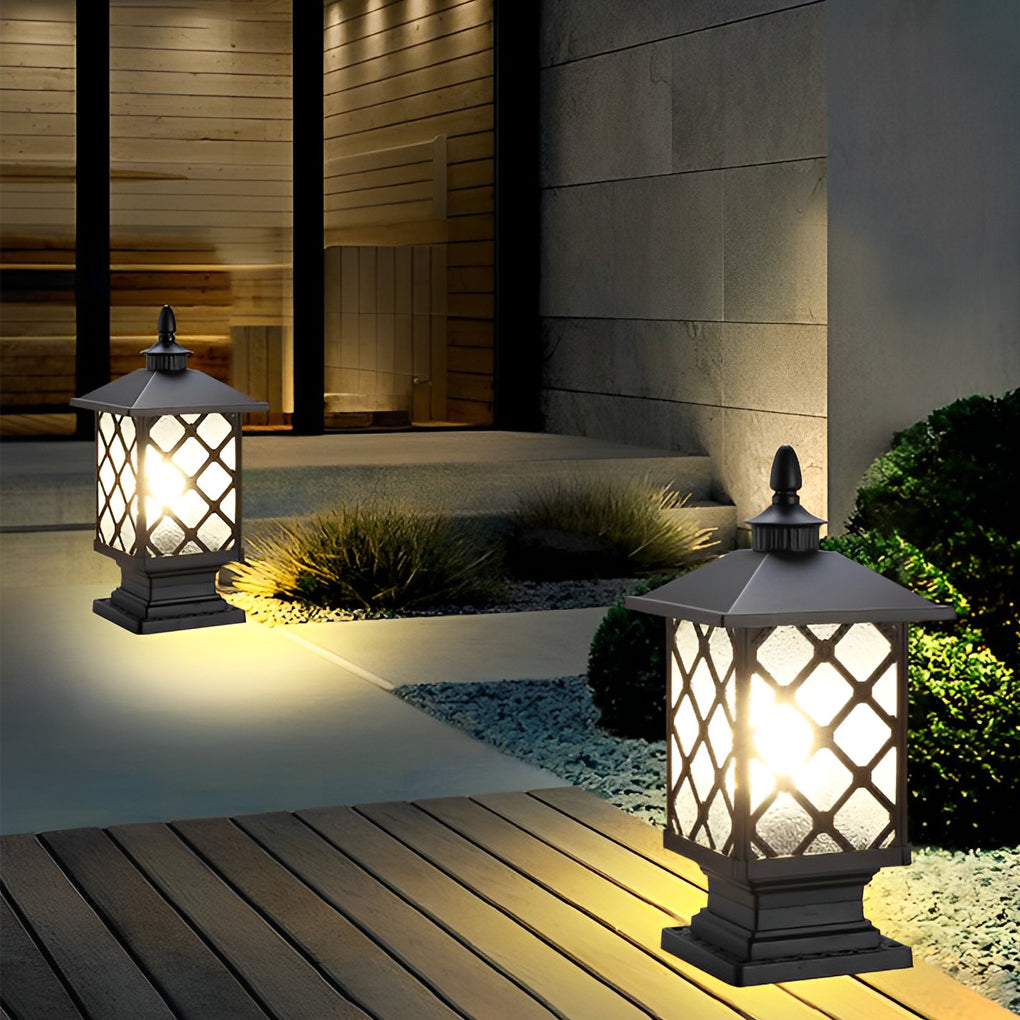 Gerret Retro Creative Outdoor Fence Pillar Lamp