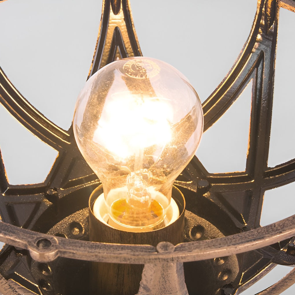 Prunel Round European Glass Outdoor Post Caps Lights