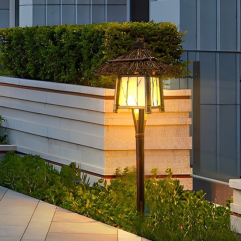 Wyne Branch Pattern Versatile Bamboo Outdoor Light