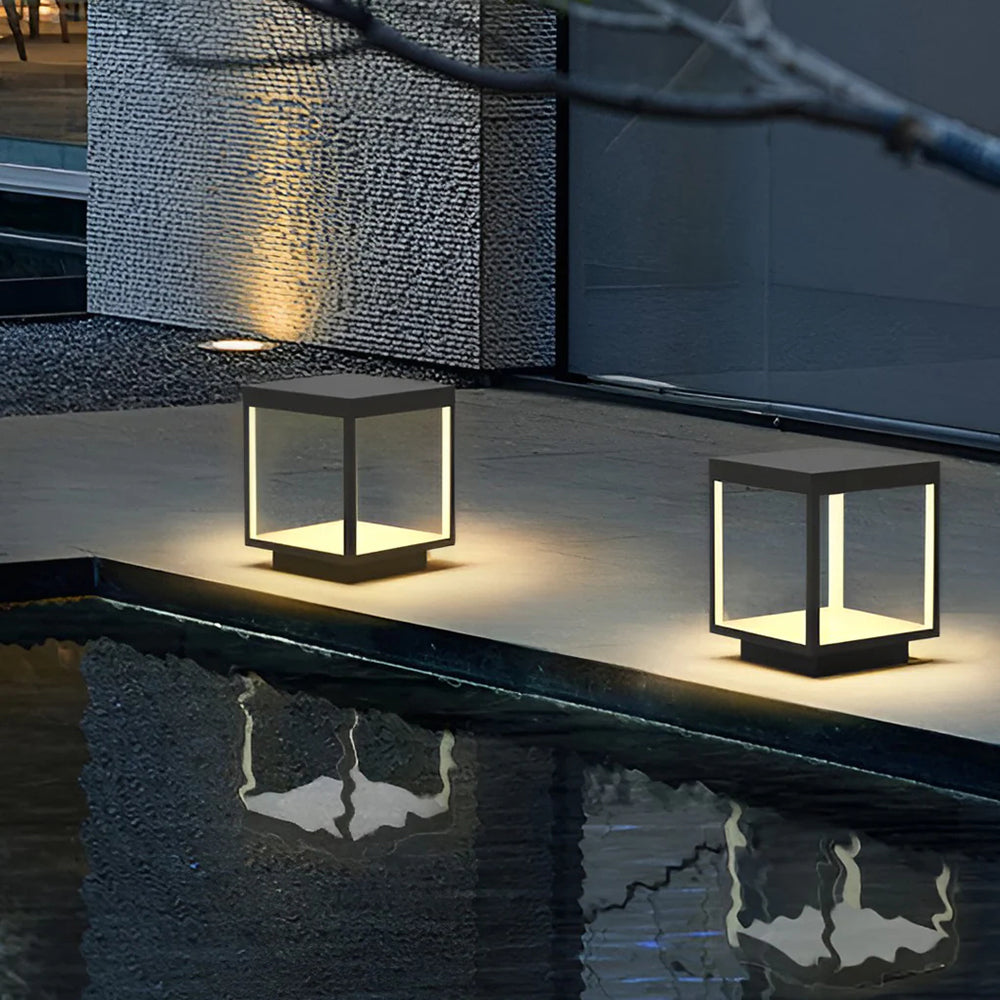 Ferra Contemporary Solar Rechargeable Outdoor Floor Lamp - Neutral Decor
