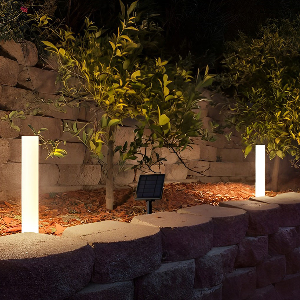Hana Long Cylindrical Modern ABS Outdoor Lawn Post Lights