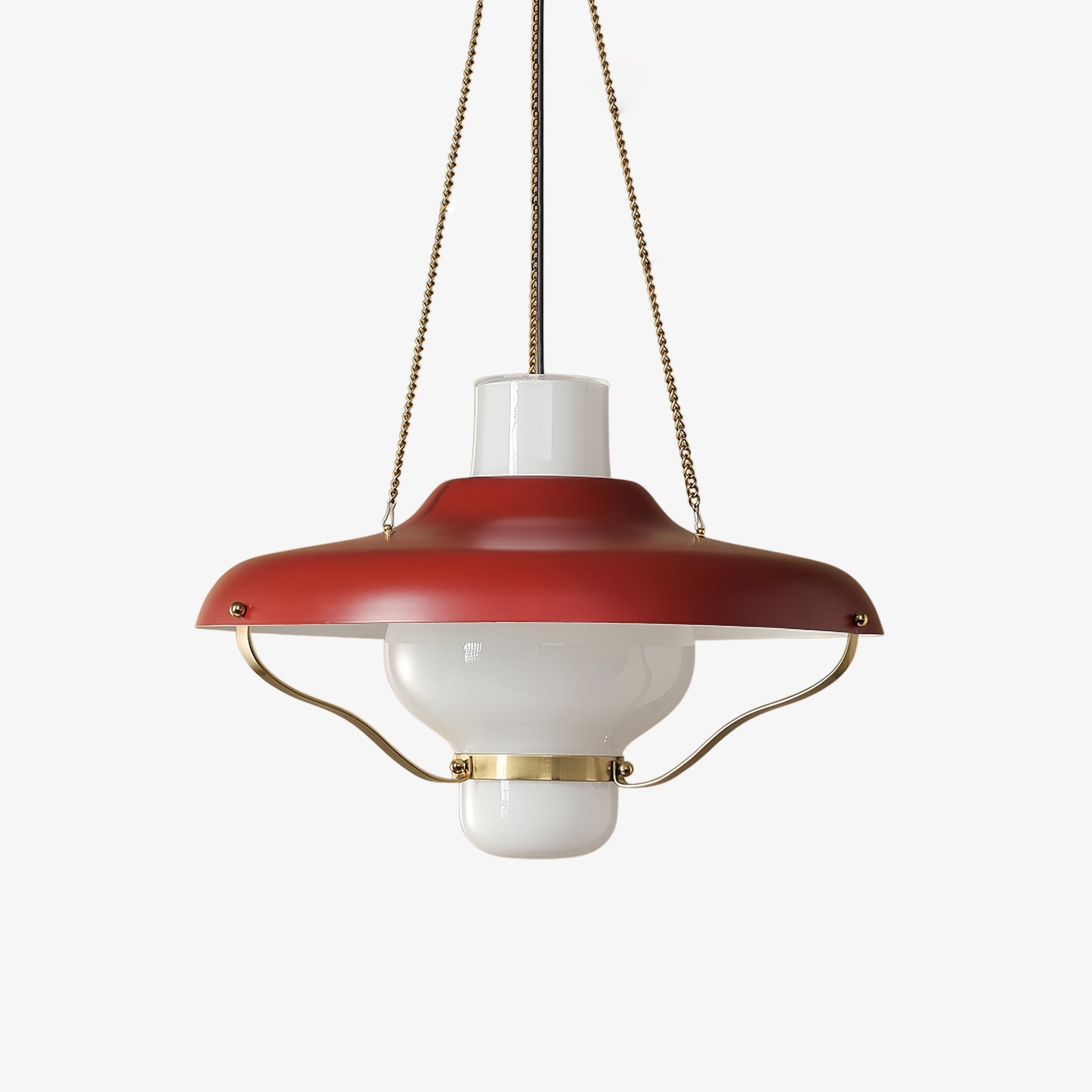 Olaeon Mid-Century Glass Pendant Light-Neutral Decor