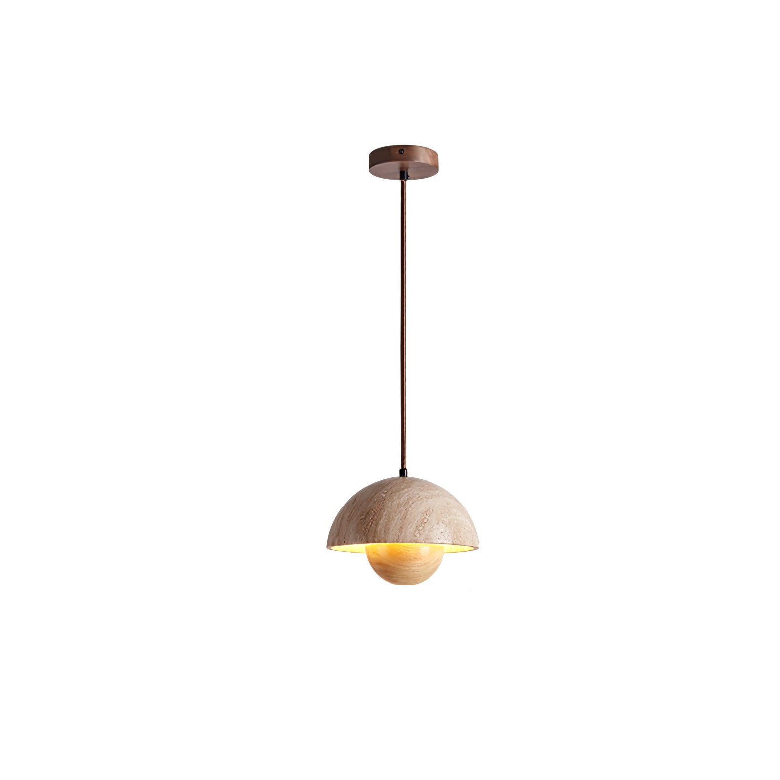 Ersile Travertine Pendant Light-Neutral Decor