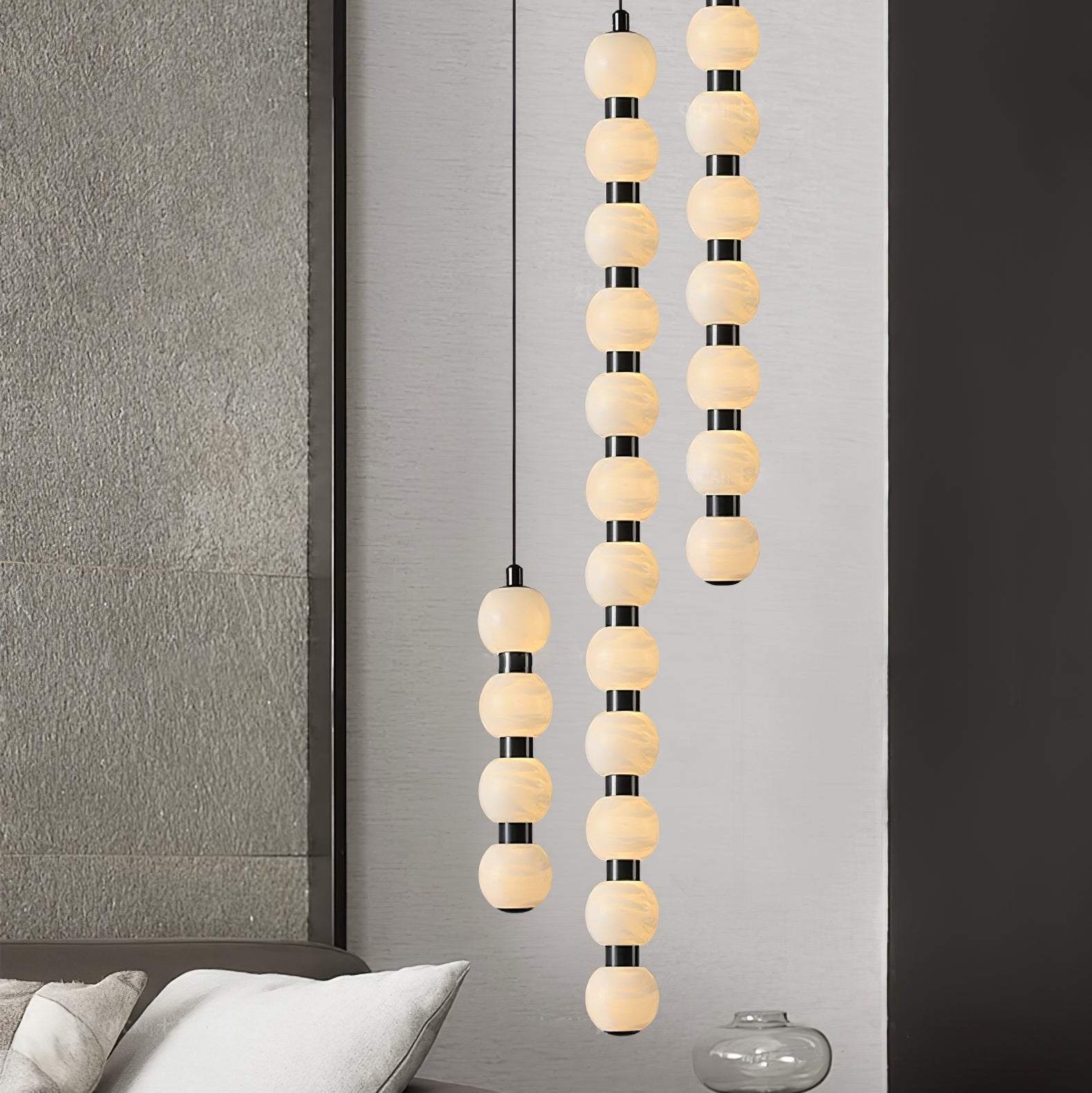 Lyra Modern Alabaster Pendant Light-Neutral Decor
