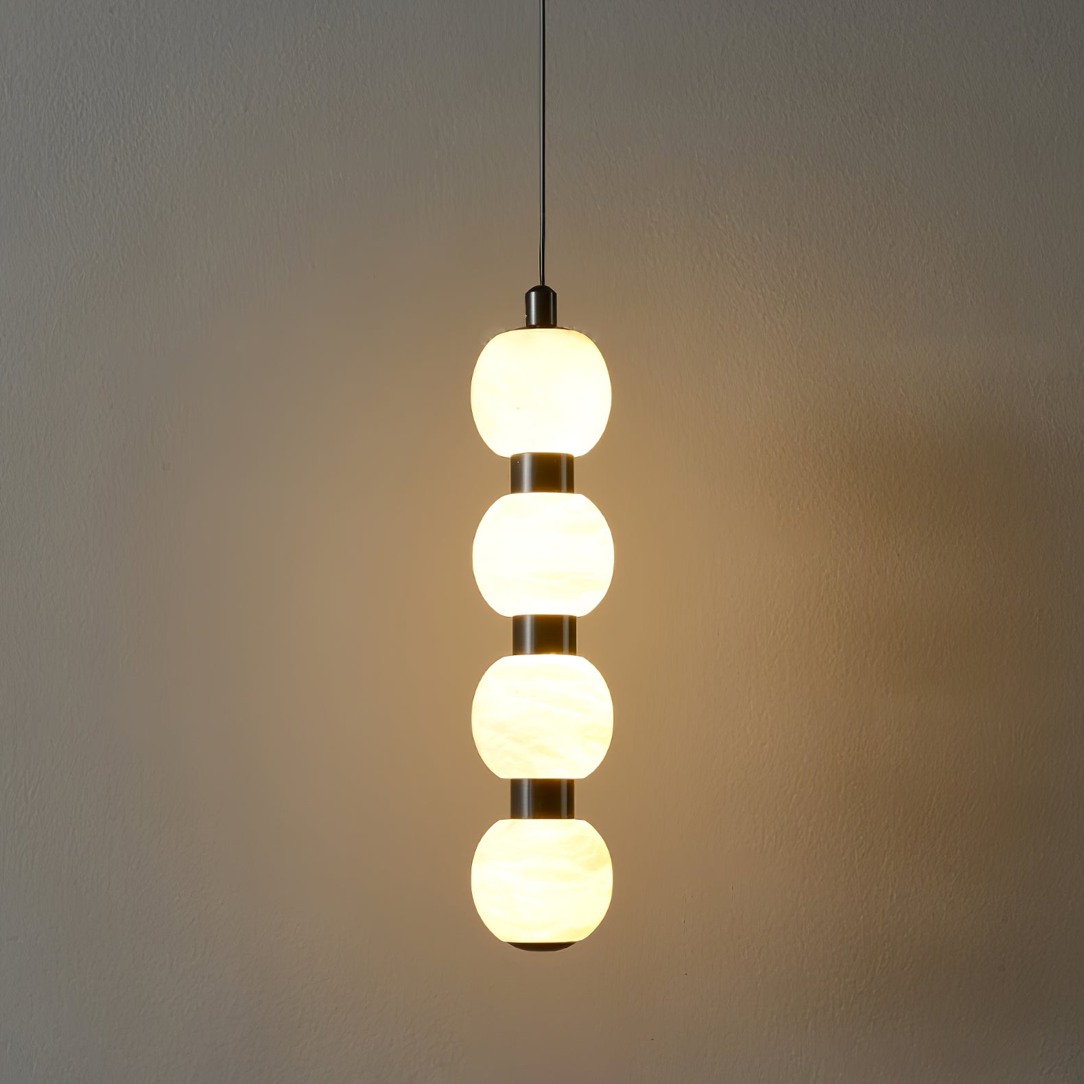 Lyra Modern Alabaster Pendant Light-Neutral Decor