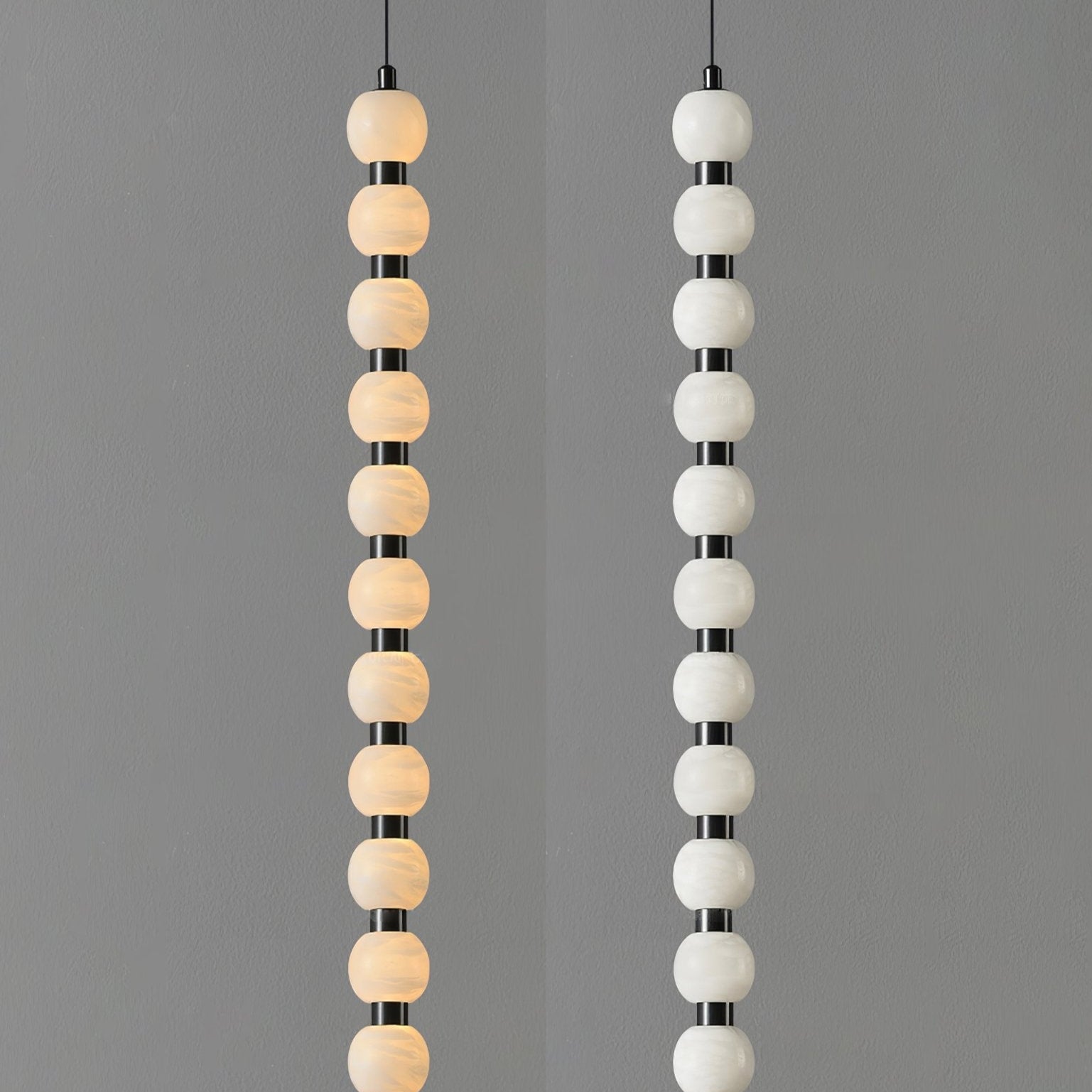 Lyra Modern Alabaster Pendant Light-Neutral Decor