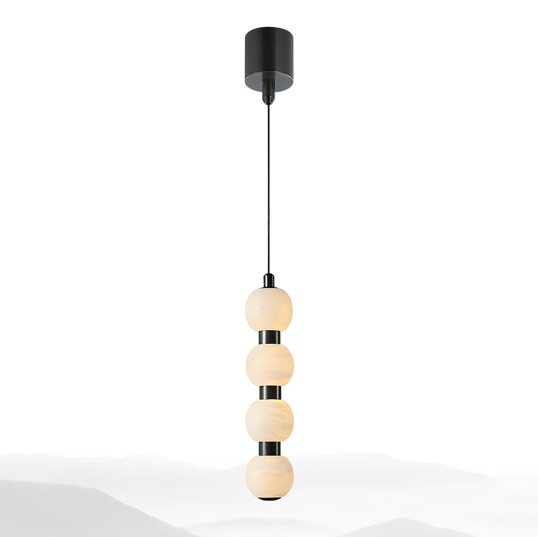 Lyra Modern Alabaster Pendant Light-Neutral Decor