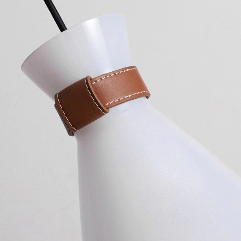 Valentina Minimalist Teardrop Shaped Glass Pendant Light, Smoke Gray/White - Neutral Decor