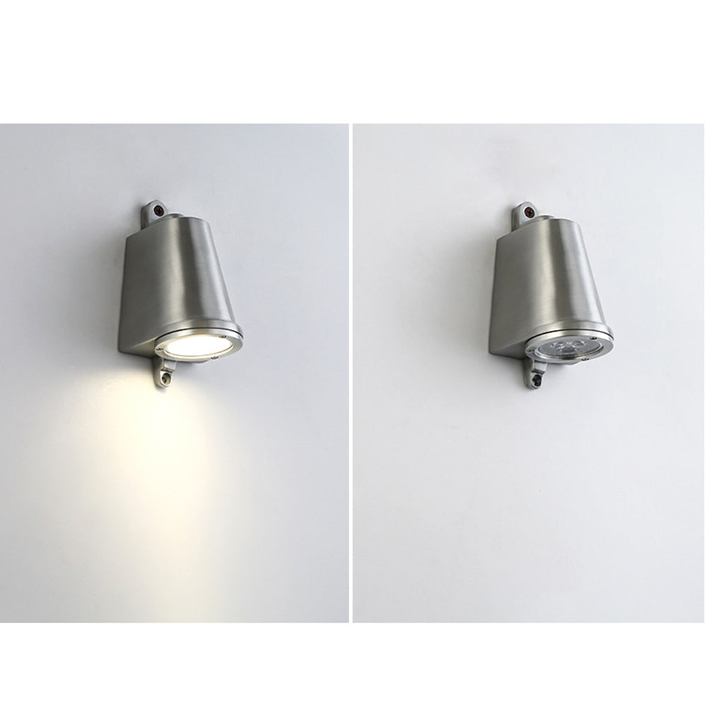 Ray Industrial Metal Bell Shaped Indoor Wall Lamp, Black/Grey/Coppery/Aluminum - Neutral Decor