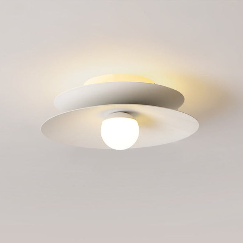 Arisha Modern Flush Mount Ceiling Light White Red Black Metal Balcony - Neutral Decor