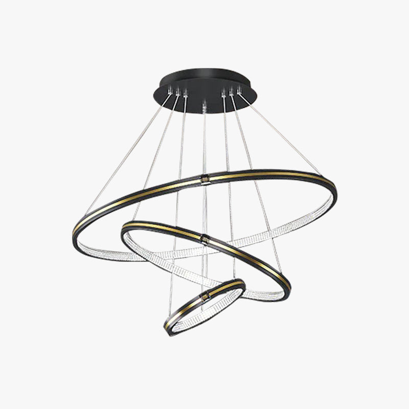 Arisha LED Rings Adjustable Pendant Light For Living Room &Dining Room - Neutral Decor