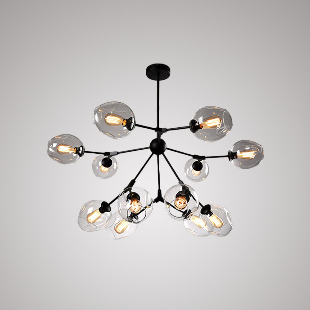Valentina Modern Bubble Metal Pendant Light, Black/Gold - Neutral Decor