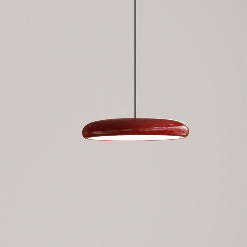 Aria Modern Minimalist Pendant Light Red Black Silver Metal Bedroom - Neutral Decor