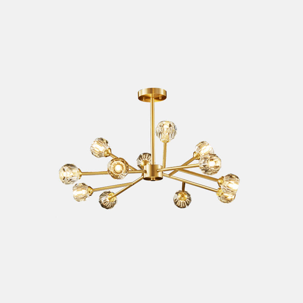 Valentina Modern Blown Metal Pendant Light, Gold - Neutral Decor