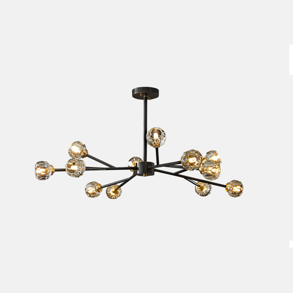 Valentina Modern Blown Metal Pendant Light, Gold - Neutral Decor