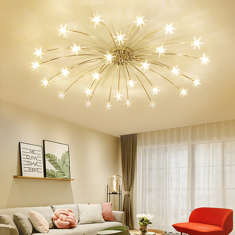 Arisha Art Deco Starry Flush Mount Ceiling Light - Neutral Decor