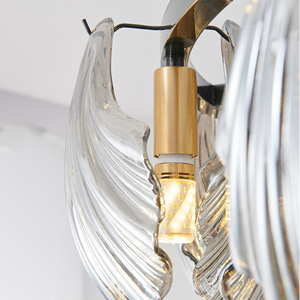 Kristy Modern Annular Metal And Glass Pendant Light, Black/Gold - Neutral Decor