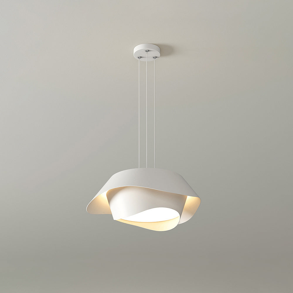 Arisha Art Deco Flower Shape Pendant Light, White - Neutral Decor