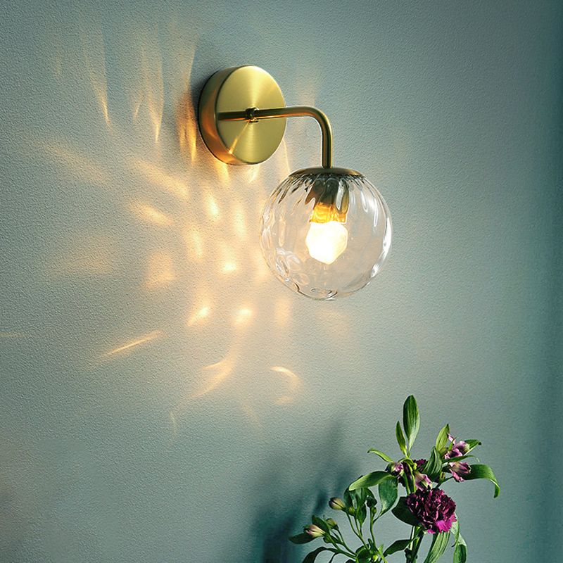 Valentina Vintage Clear Bubble Dresser Wall Lamp - Neutral Decor