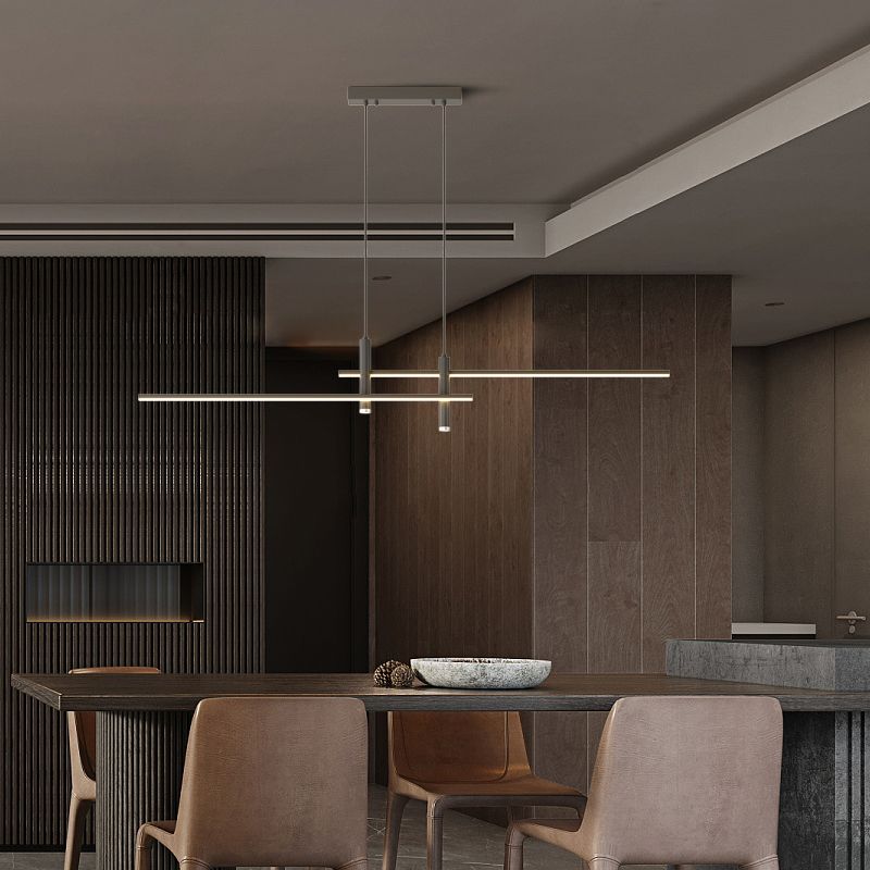 Prym Pendant Light Modern Linear Dining Room - Neutral Decor