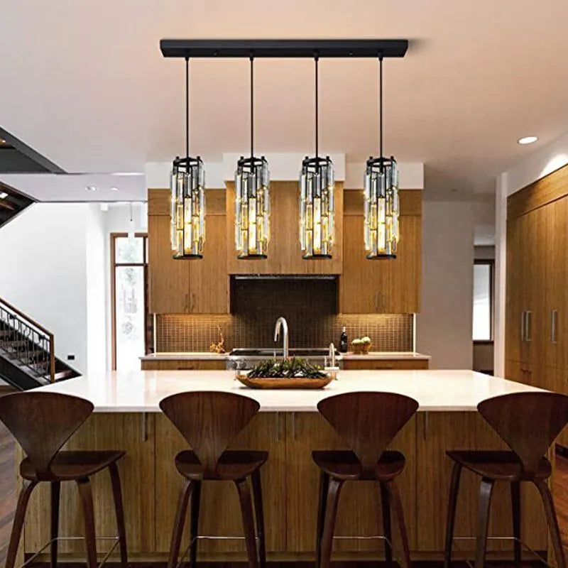 Kristy Cluster Pendant Light, Black & Gold - Neutral Decor