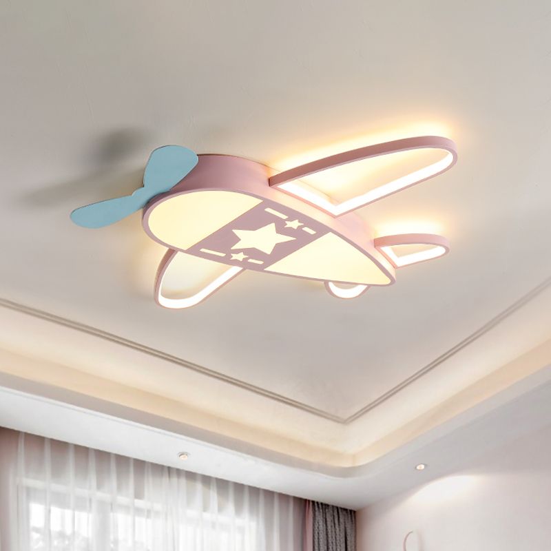 Valentina Modern Airplane Shaped Flush Mount Ceiling Light - Neutral Decor
