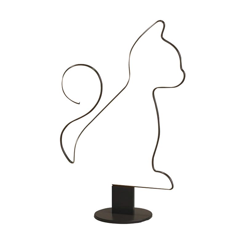 Edge Modern Cat/Dog Linear Metal Acrylic Floor Lamp - Neutral Decor
