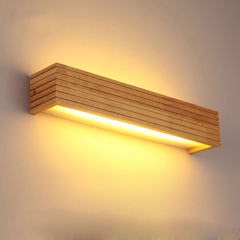 Muto Modern Wooden LED Indoor Wall Light, Bedroom - Neutral Decor