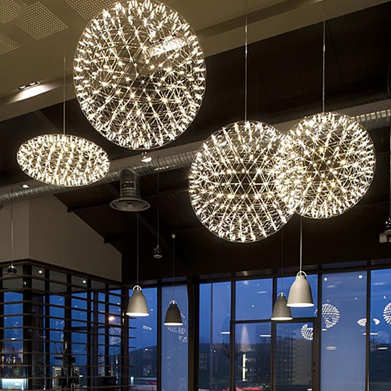 Arisha Firework Art Deco Orbit Shade Pendant Light - Neutral Decor