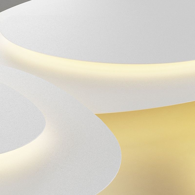Arisha Modern Unique Shape LED White Flush Mount Ceiling Light Bedroom - Neutral Decor
