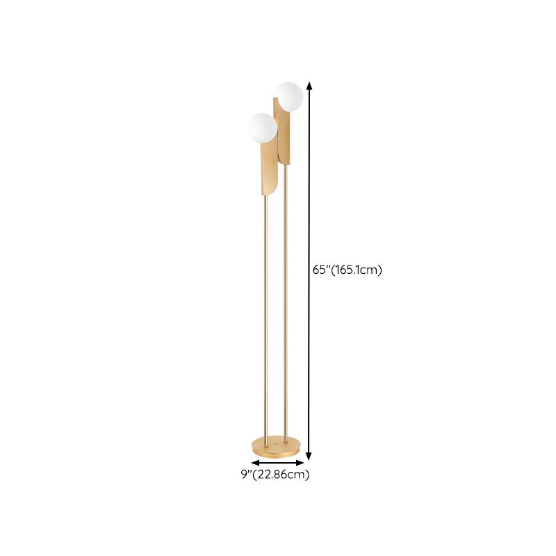 Salgado Minimalist Gold Floor Lamp, Metal, Living room - Neutral Decor