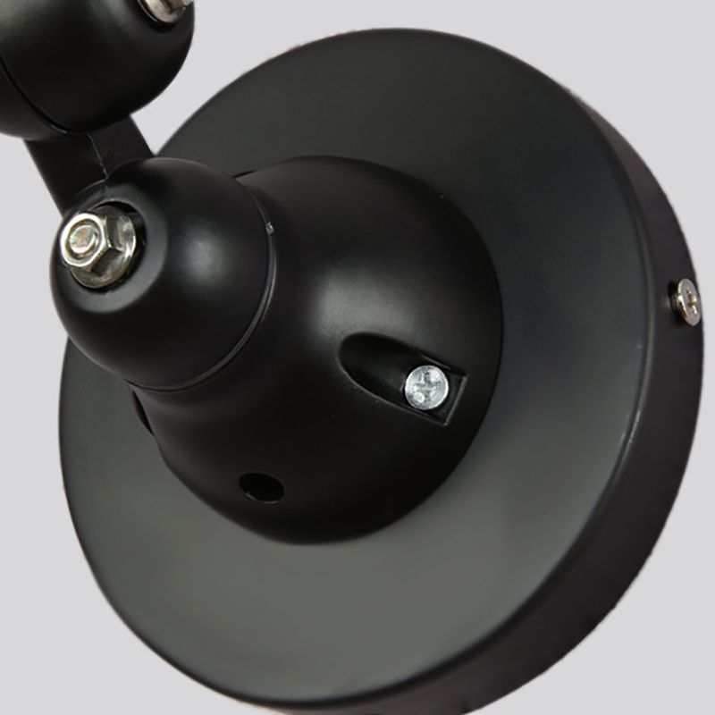 Epoch Wall Lamp Dome Modern, Metal Arm Adjustable, Black/White, Bedroom - Neutral Decor