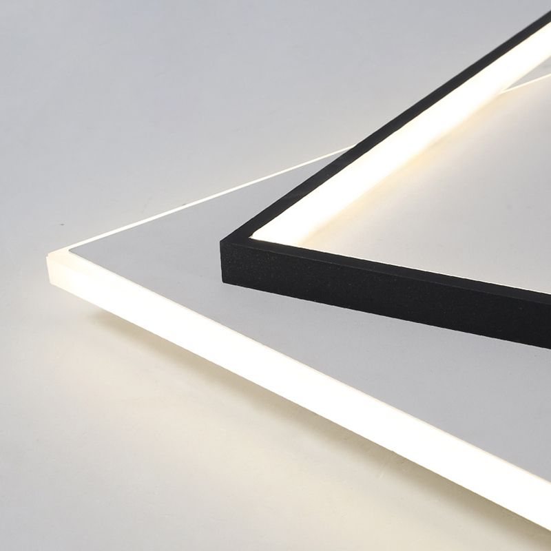 Arisha Modern Duo-Square Flush Mount Ceiling Light - Neutral Decor