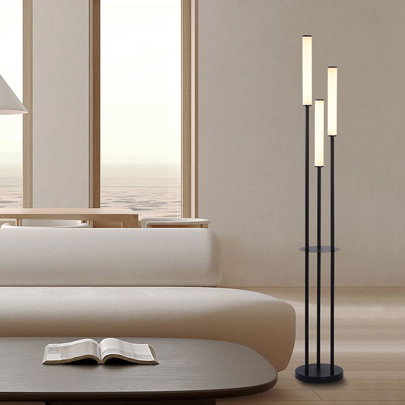 Eryn Modern 3 head Black Metal Arcylic Floor Lamp - Neutral Decor