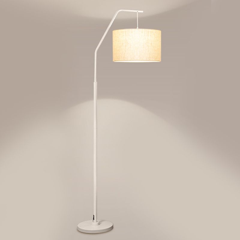 Eryn Cylinder Shape Floor Lamp, Over Arching Floor Lamp, Unique - Neutral Decor