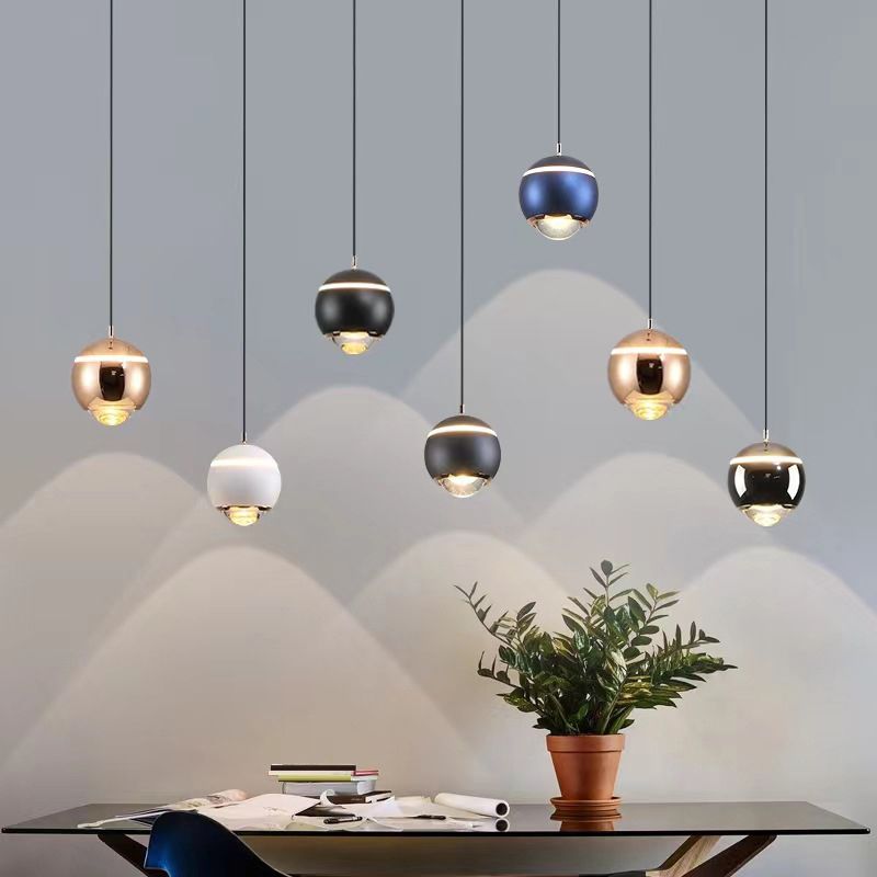 Valentina Modern Round LED Pendant Light, Kitchen Island - Neutral Decor