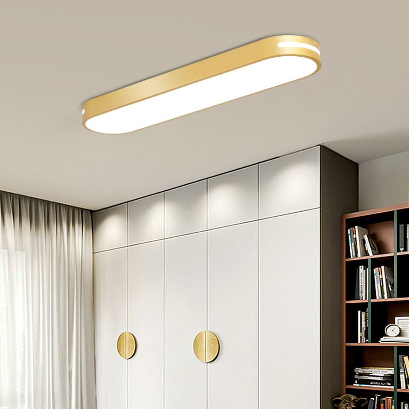 Arisha Oval Flush Mount LED Ceiling Light, Black/White/Grey/Gold - Neutral Decor