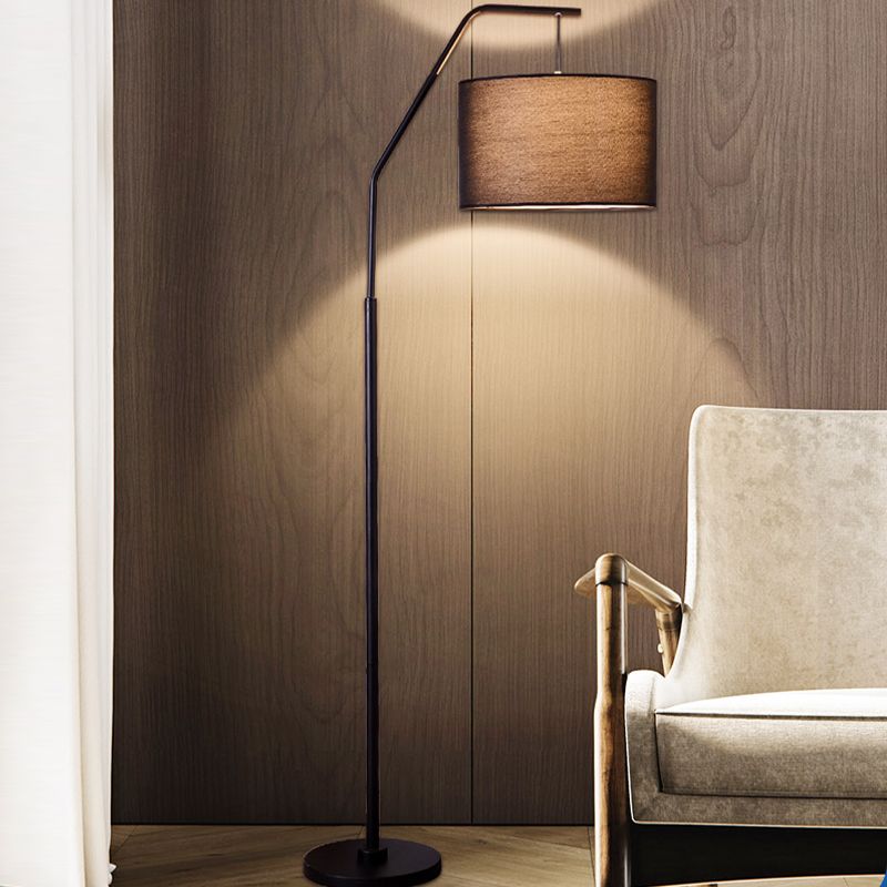 Eryn Cylinder Shape Floor Lamp, Over Arching Floor Lamp, Unique - Neutral Decor